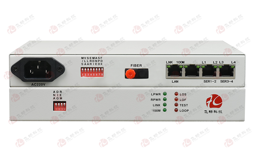 91AV看片入口科技-光纤-ETH+4RS232转换器（带宽2M）
