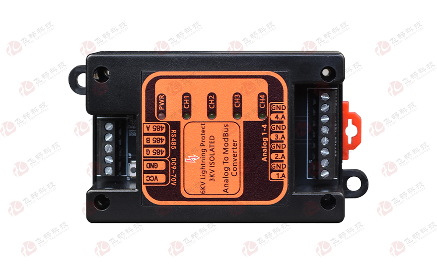 91AV看片入口科技-工业级 轨式4路模拟量输入 ModBus RTU